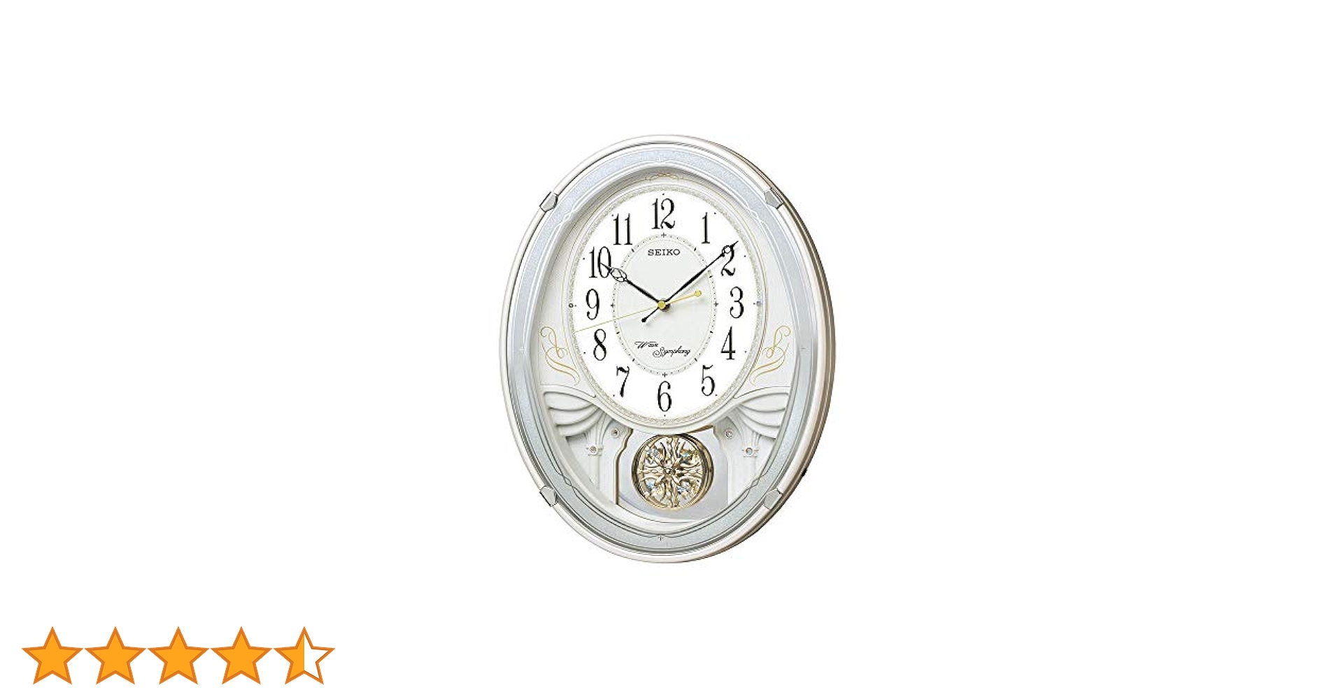 SEIKO セイコークロック AM258W 電波掛時計 スワロフスキー 振り子 Amazon.co.jp: セイコークロック(Seiko Clock) 掛け時計